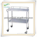 Stainless steel hospital operating trolley medical metal tray